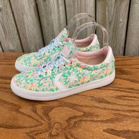 Converse breakpoint Floral shoes 6 green pink white - Picture 1 of 10